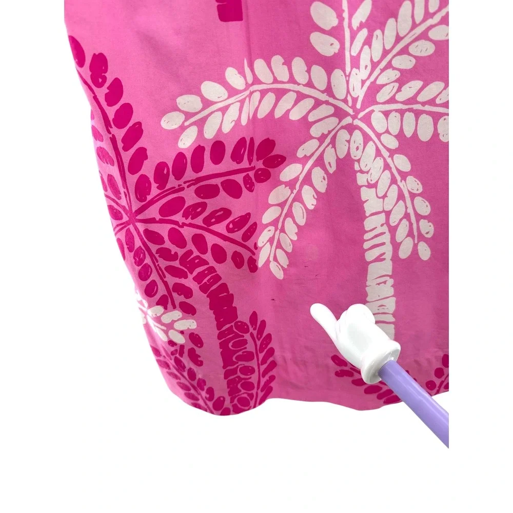 Lilly Pulitzer Vtg Women's Pink Palm Print Sleeveless Shift Dress Size 12 - Picture 2 of 5